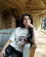 Comfortably Numb Off White Thrifted Graphic Tee - The Elevated Hippie