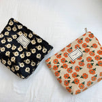 Cosbai - Vintage Floral Print Makeup Bag - The Elevated Hippie