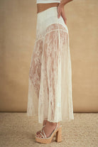 6798-LACE RHINESTONE SKIRT boho clothing, festival outfit, hippie style apparel | Elevated Hippie