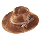 Rustic Cowgirl Feather and Band Fedora Hat boho clothing, festival outfit, hippie style apparel | Elevated Hippie