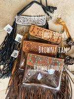 Hand Tooled Clear Purse Crossbody - Concert /Game Day Stadium