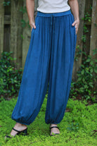Stonewashed Harem Pants: Cuffed Hem (Fall Colors) boho clothing, festival outfit, hippie style apparel | Elevated Hippie