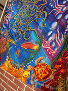 Tapestry / Hidden Stealy / Jellyfish Art / Steal Your Face Art / Festival Tapestry - The Elevated Hippie