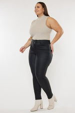 EXTENDED  High Rise Coated Ankle Skinny Jeans- Kan Can USA - The Elevated Hippie