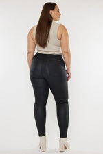 EXTENDED  High Rise Coated Ankle Skinny Jeans- Kan Can USA - The Elevated Hippie