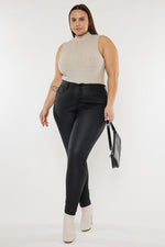 EXTENDED  High Rise Coated Ankle Skinny Jeans- Kan Can USA - The Elevated Hippie