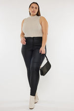 EXTENDED  High Rise Coated Ankle Skinny Jeans- Kan Can USA - The Elevated Hippie