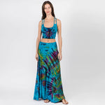 🌈 JHADA Skirt – Tie Dye Maxi Skirt – Boho Mudmee Style – Soft Stretch Rayon – Flowing Silhouette – Handmade in Thailand - The Elevated Hippie