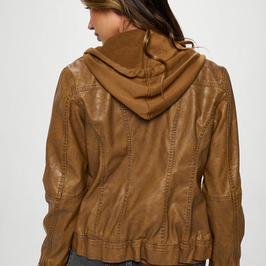 Coalition LA Double Zip Hooded Long Sleeve Jacket - The Elevated Hippie