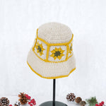 Crochet Flower Boho Hippie Bucket Hat - The Elevated Hippie