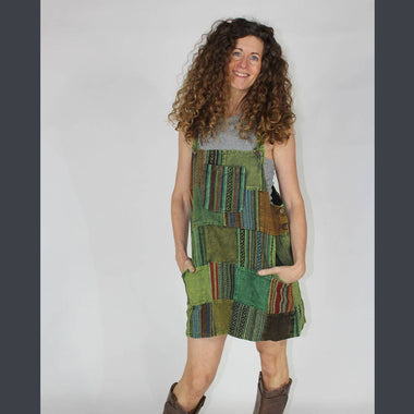 Coastal Spirit Mini Overall Dress - The Elevated Hippie