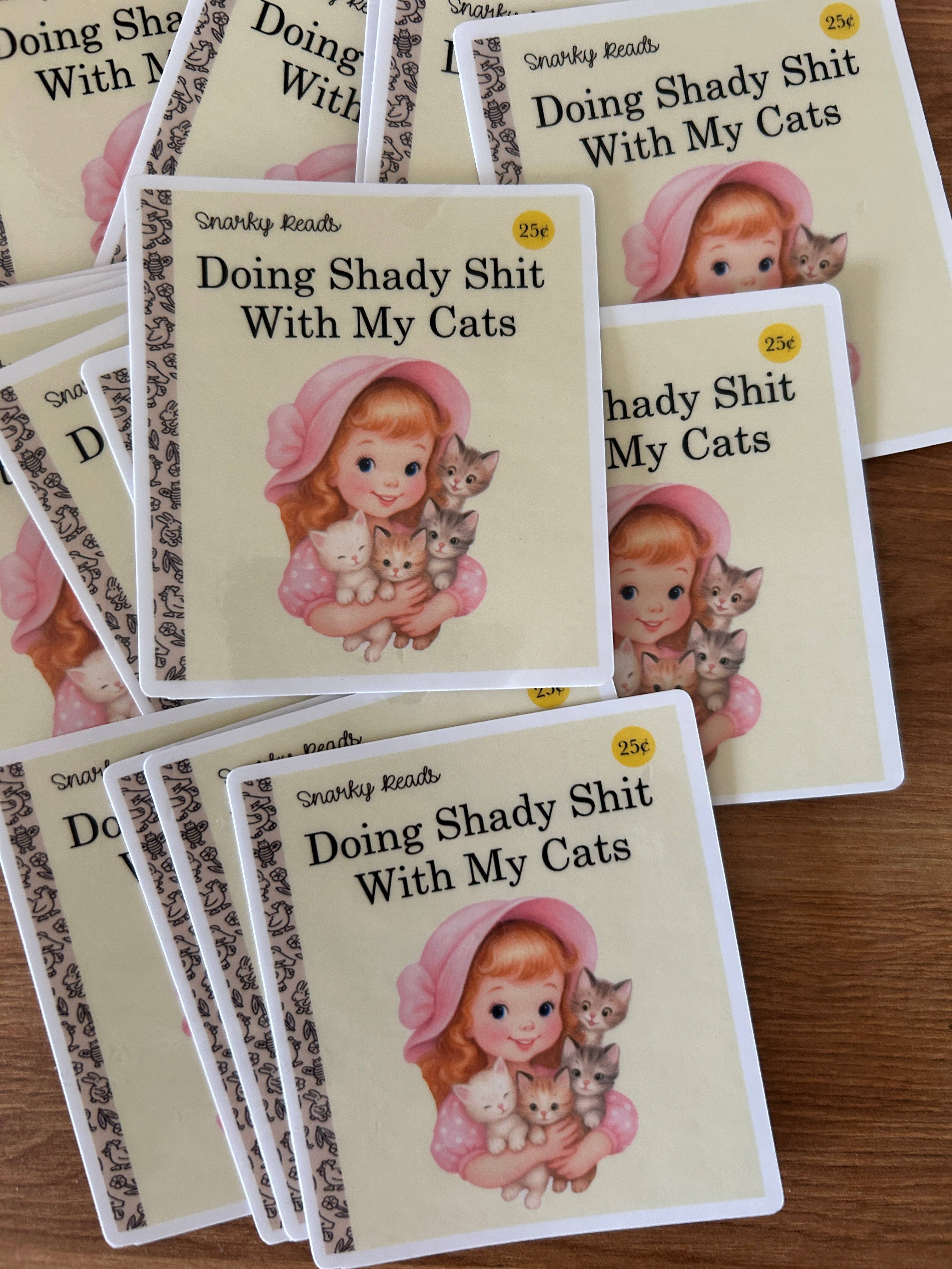 Snarky Reads "Doing Shady Shit With My Cats" boho clothing, festival outfit, hippie style apparel | Elevated Hippie