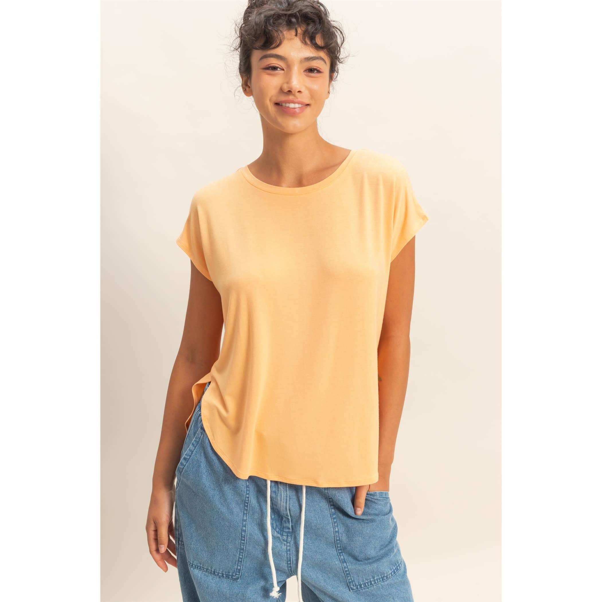 Relaxed Dolman Short Sleeve  Round Neck Top boho clothing, festival outfit, hippie style apparel | Elevated Hippie