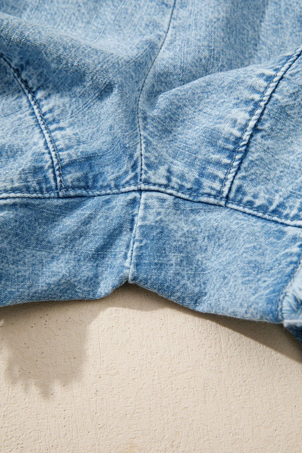 Myosotis Acid Wash Denim Shorts boho clothing, festival outfit, hippie style apparel | Elevated Hippie