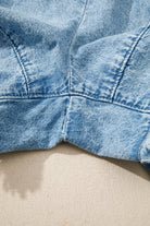 Myosotis Acid Wash Denim Shorts boho clothing, festival outfit, hippie style apparel | Elevated Hippie