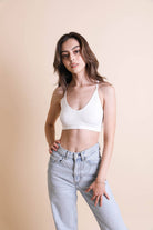 Leto Accessories Seamless Razor Slash Back Bralette | Boho Lace Back Brami boho clothing, festival outfit, hippie style apparel | Elevated Hippie