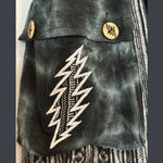Heavy Striped Brushed Cotton Cargo Pants with Tie Dye Bolt - The Elevated Hippie