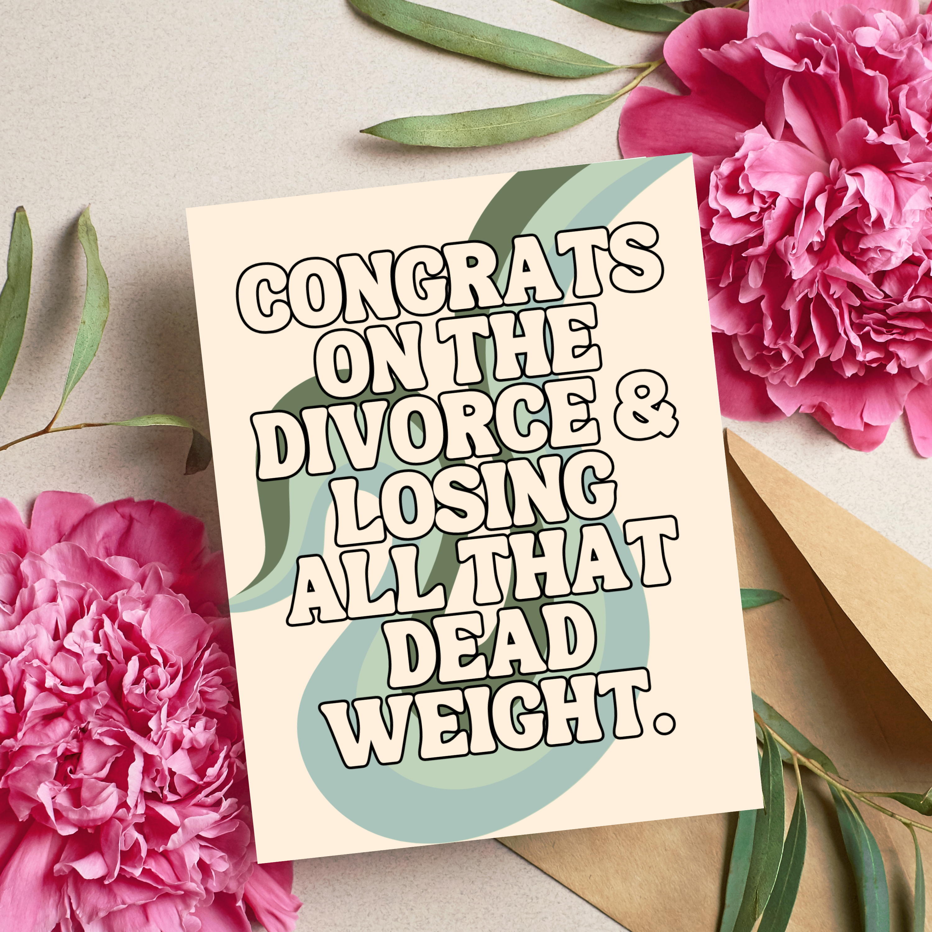 Congrats on the Divorce Break Up Congratulations Card Funny boho clothing, festival outfit, hippie style apparel | Elevated Hippie