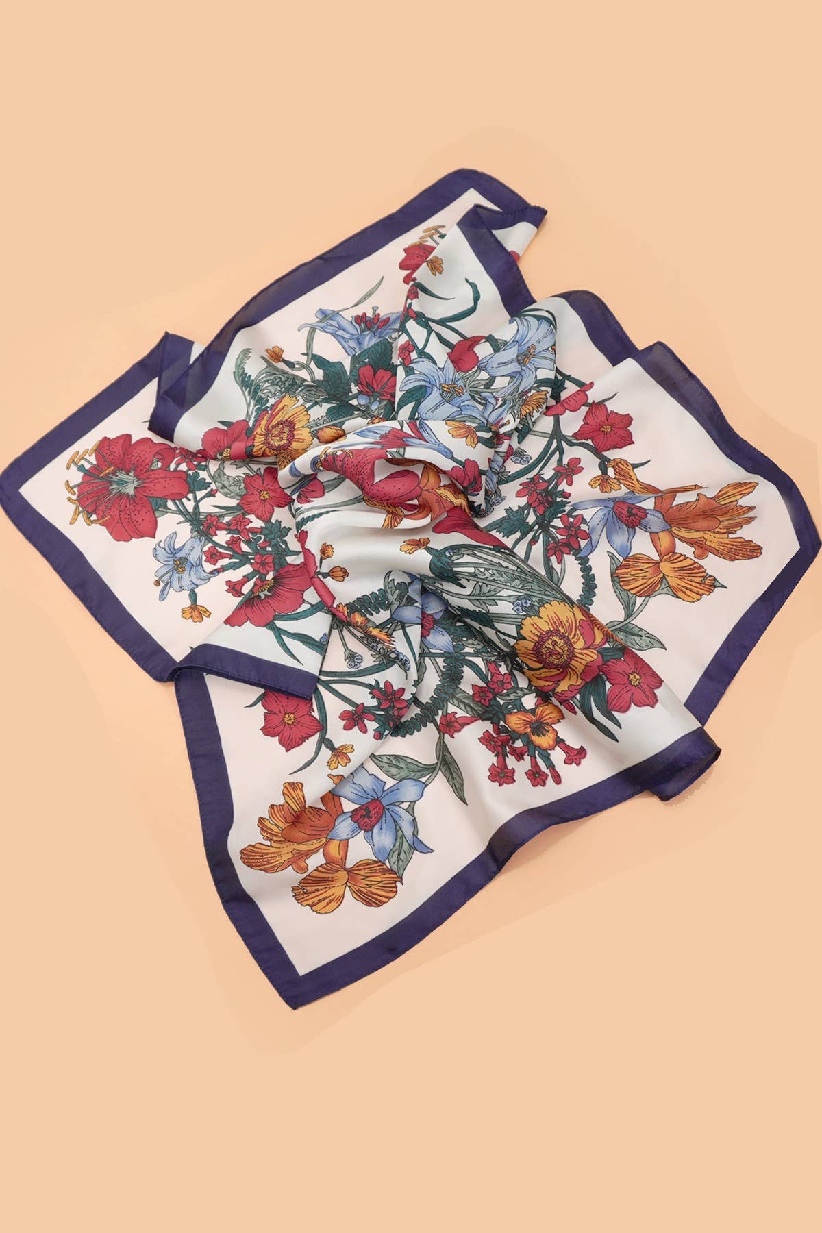 LARGE FLORAL PRINT BANDANA SCARF | 40SC651 boho clothing, festival outfit, hippie style apparel | Elevated Hippie