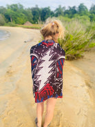 Forever Grateful Pashmina – Handcrafted Festival Fashion, Unique Artwork by Melanie & Justin Chamberlain, Double Ply Viscose Acrylic Scarf boho clothing, festival outfit, hippie style apparel | Elevated Hippie
