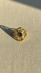 Celestial Compass Adjustable Ring – Sapphire Blue boho clothing, festival outfit, hippie style apparel | Elevated Hippie