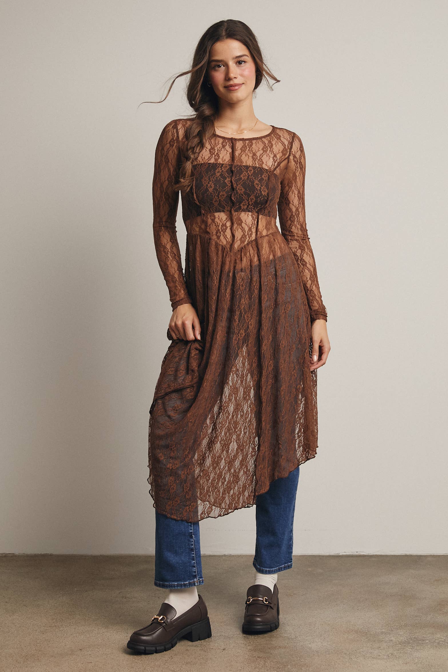 Sheer Lace Layering Dress - The Elevated Hippie