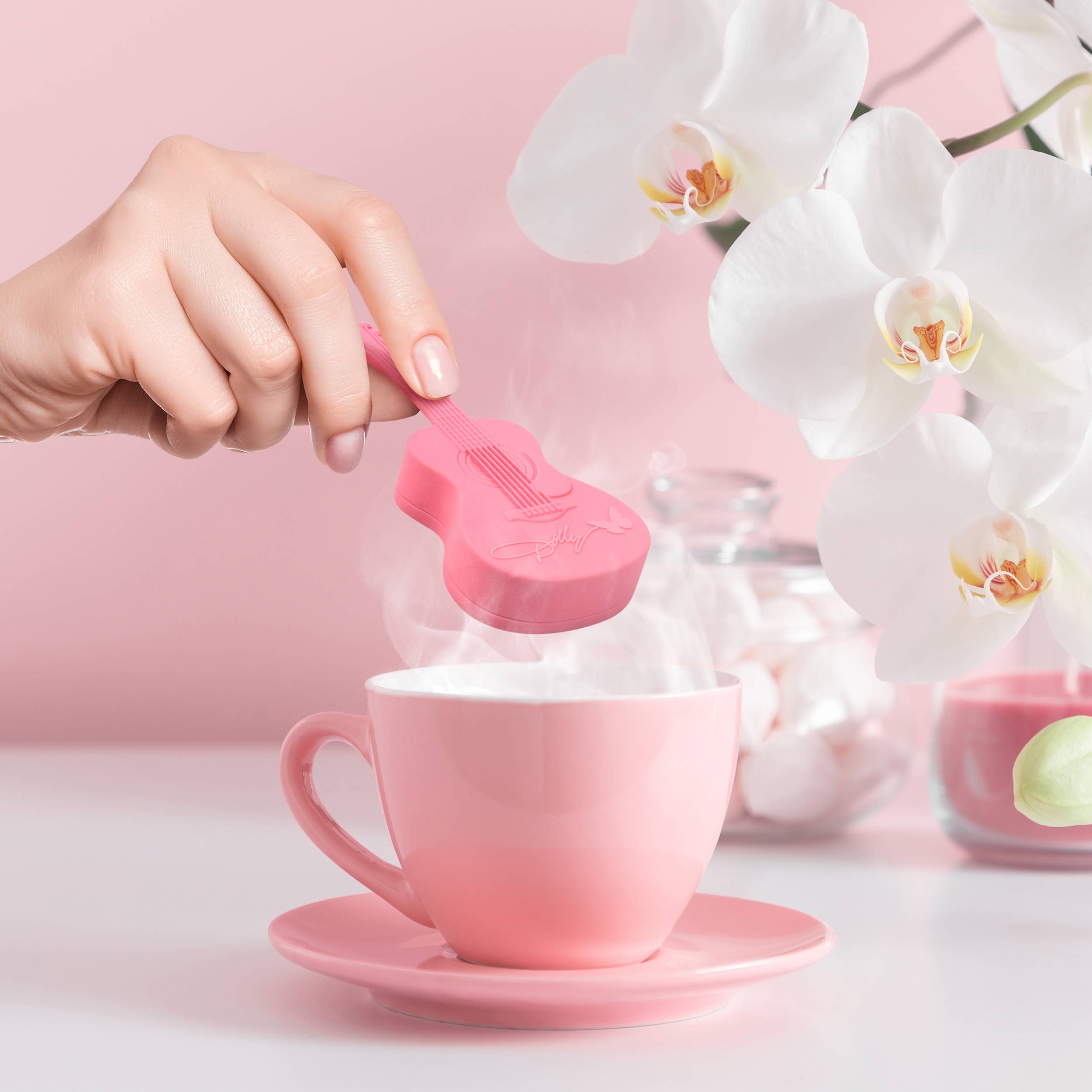 Dolly Parton Pink Guitar Tea Infuser - The Elevated Hippie