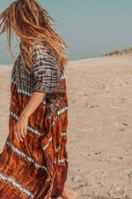 Gardenbelle Hand Dyed Tie Dye Kaftan – Effortless Flow, Soulful Color - The Elevated Hippie