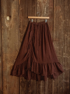 Boho Cinch Ruffle Skirt Organic Cotton Bamboo, Bohemian  - The Elevated Hippie