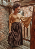 Boho Cinch Ruffle Skirt Organic Cotton Bamboo, Bohemian  - The Elevated Hippie