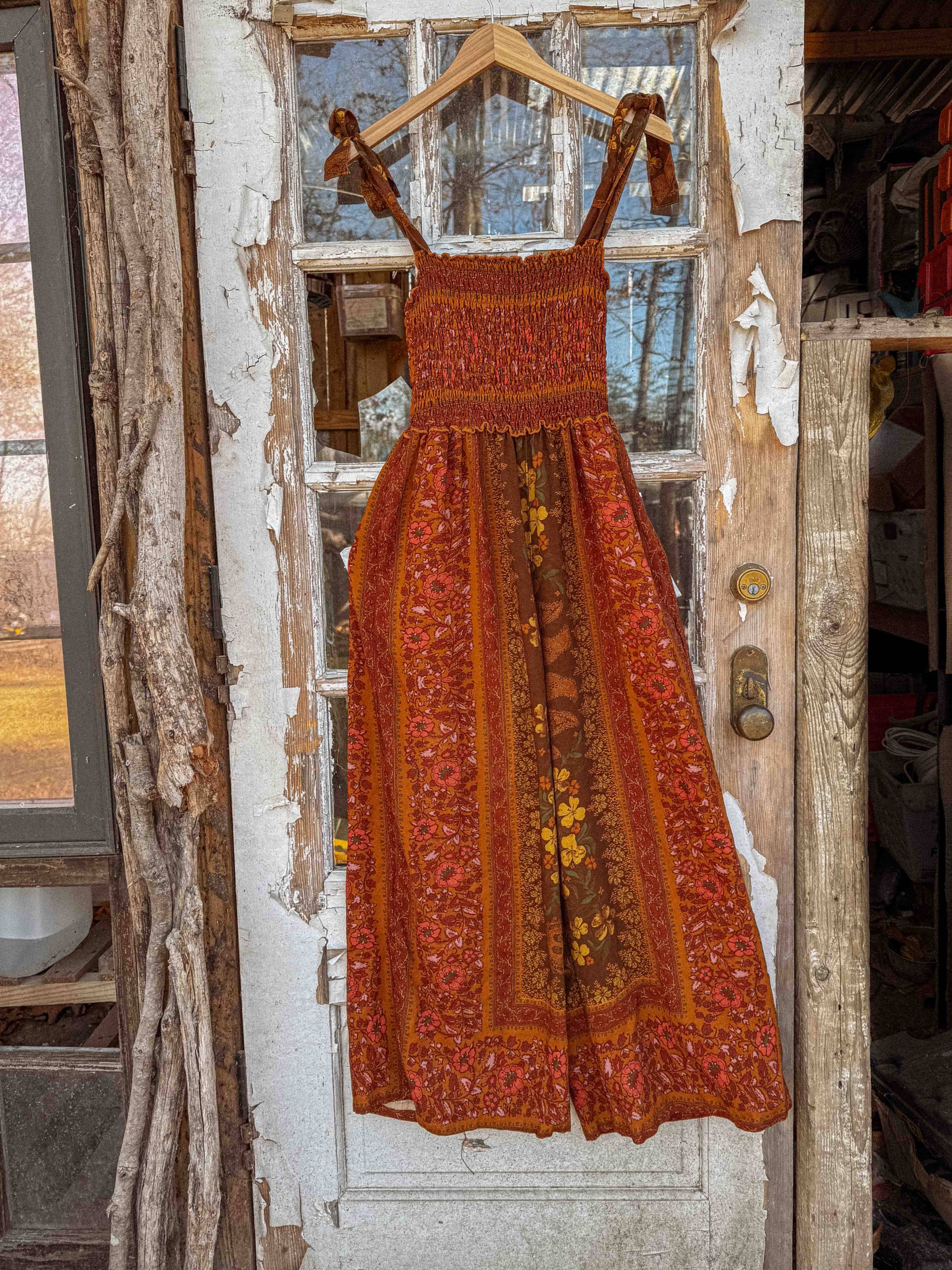 Boho Floral Printed Jumpsuit Pants 2 in 1, Free Spirit Style - The Elevated Hippie