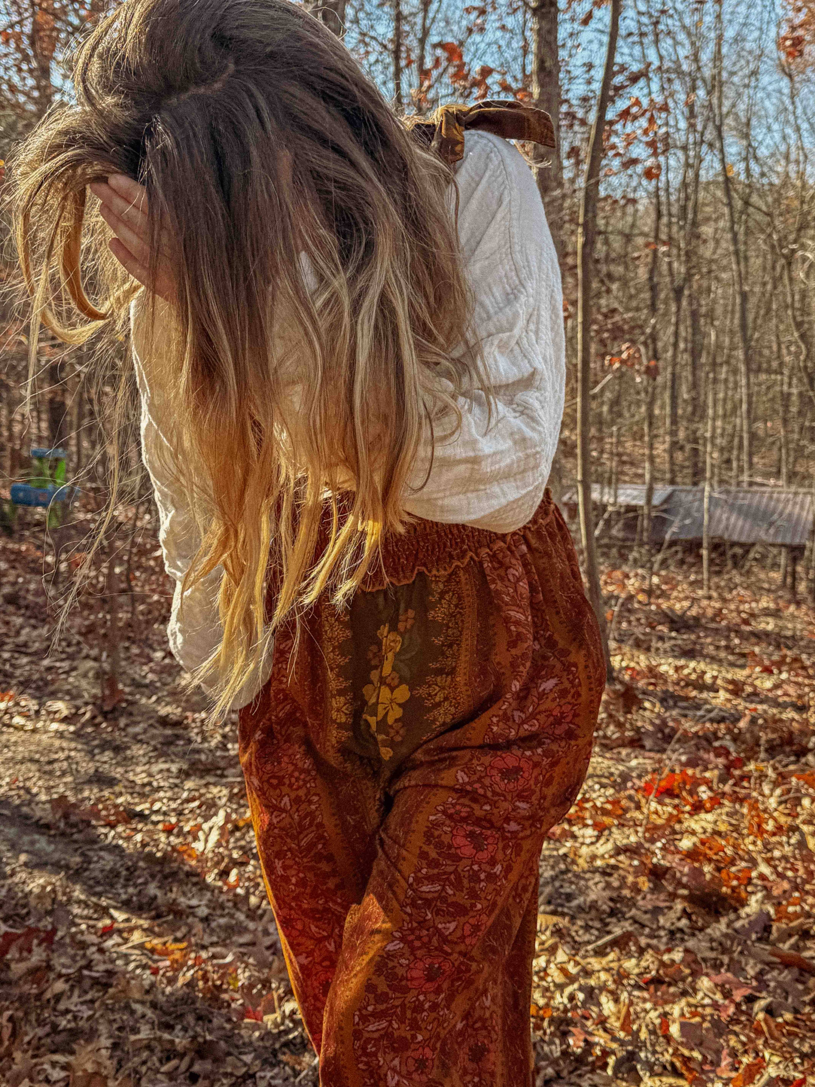 Boho Floral Printed Jumpsuit Pants 2 in 1, Free Spirit Style - The Elevated Hippie