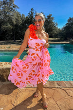 Gelato Splash 3-Piece Swim Set – One-Shoulder Swimsuit with Ruffle Skirt Cover-Up - The Elevated Hippie