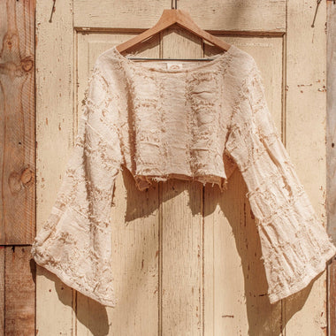 Grunge Boho Bell Sleeve Crop Top – Meshy, Moody, Magical - The Elevated Hippie