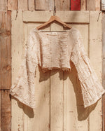 Grunge Boho Bell Sleeve Crop Top – Meshy, Moody, Magical - The Elevated Hippie