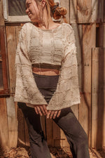 Grunge Boho Bell Sleeve Crop Top – Meshy, Moody, Magical - The Elevated Hippie