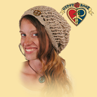 HEMP AND COTTON HEAD SOCK WITH BONE PEACE BUTTON - The Elevated Hippie