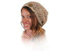 HEMP AND COTTON HEAD SOCK WITH BONE PEACE BUTTON - The Elevated Hippie