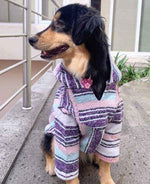 Handwoven Mexican Dog Poncho – Colorful Boho Style, Artisan Made, Machine Washable - The Elevated Hippie