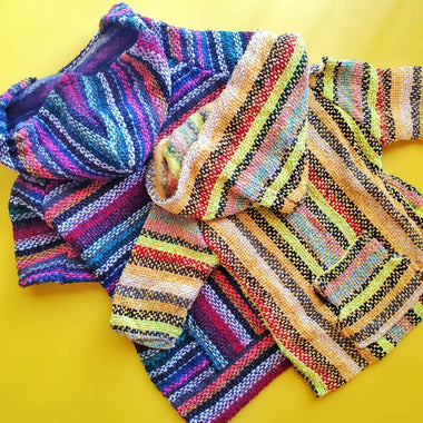 Handwoven Mexican Dog Poncho – Colorful Boho Style, Artisan Made, Machine Washable - The Elevated Hippie