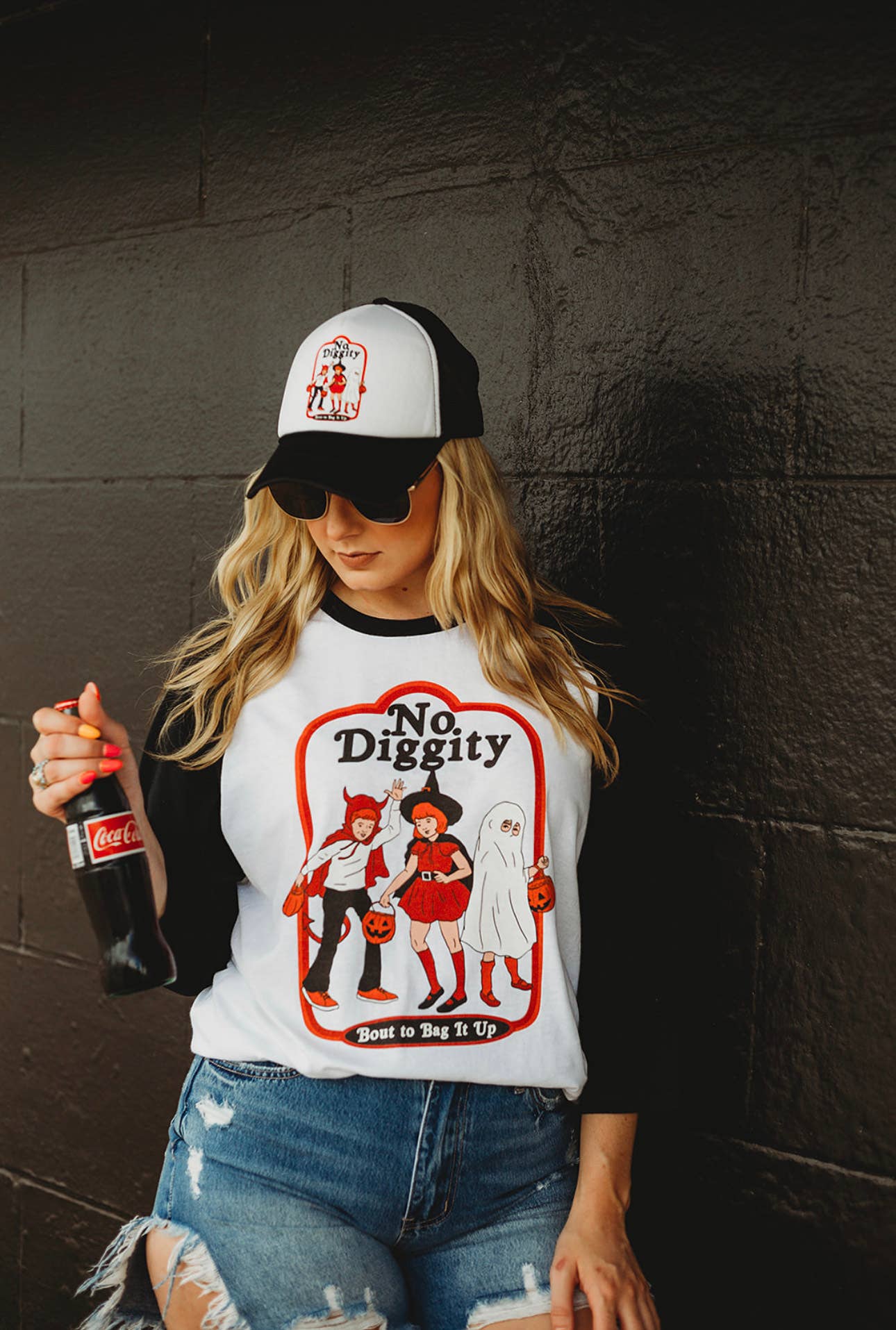 No Diggity Halloween Raglan - The Elevated Hippie