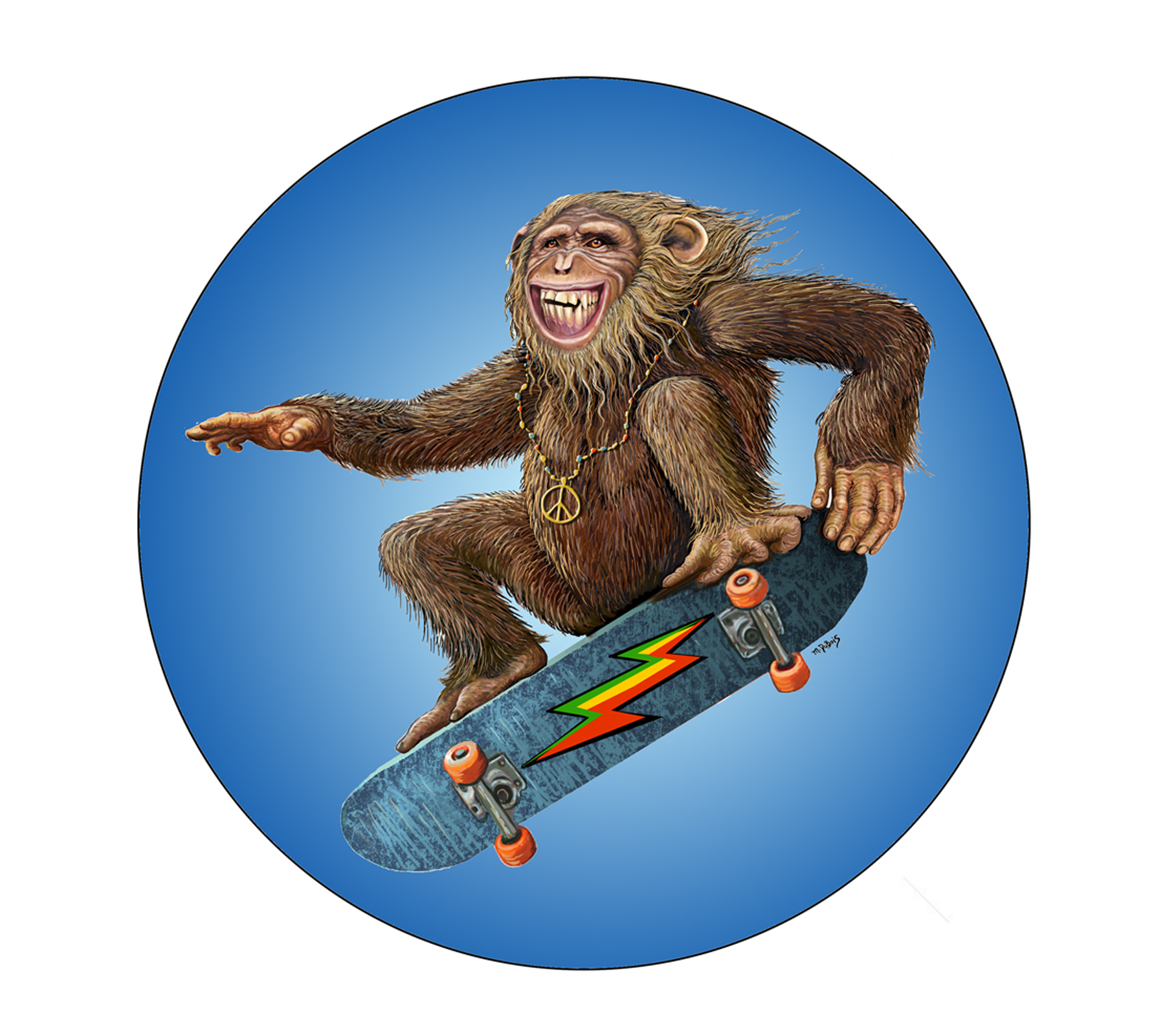 DS-577 // Skateboard Monkey - The Elevated Hippie