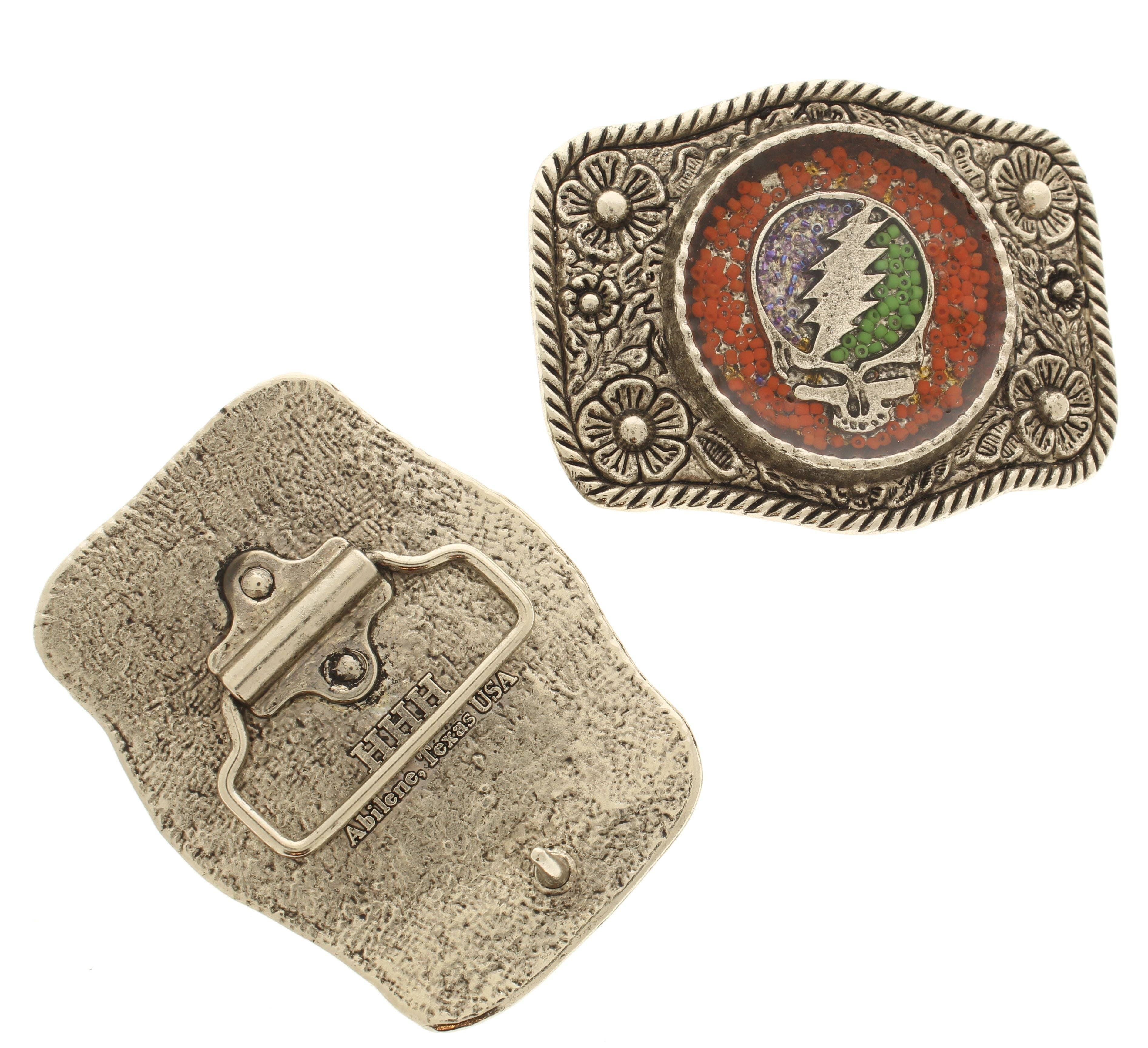 Steal Your Bloom Belt Buckle, Made in USA, 2.45in x 3.19in - The Elevated Hippie