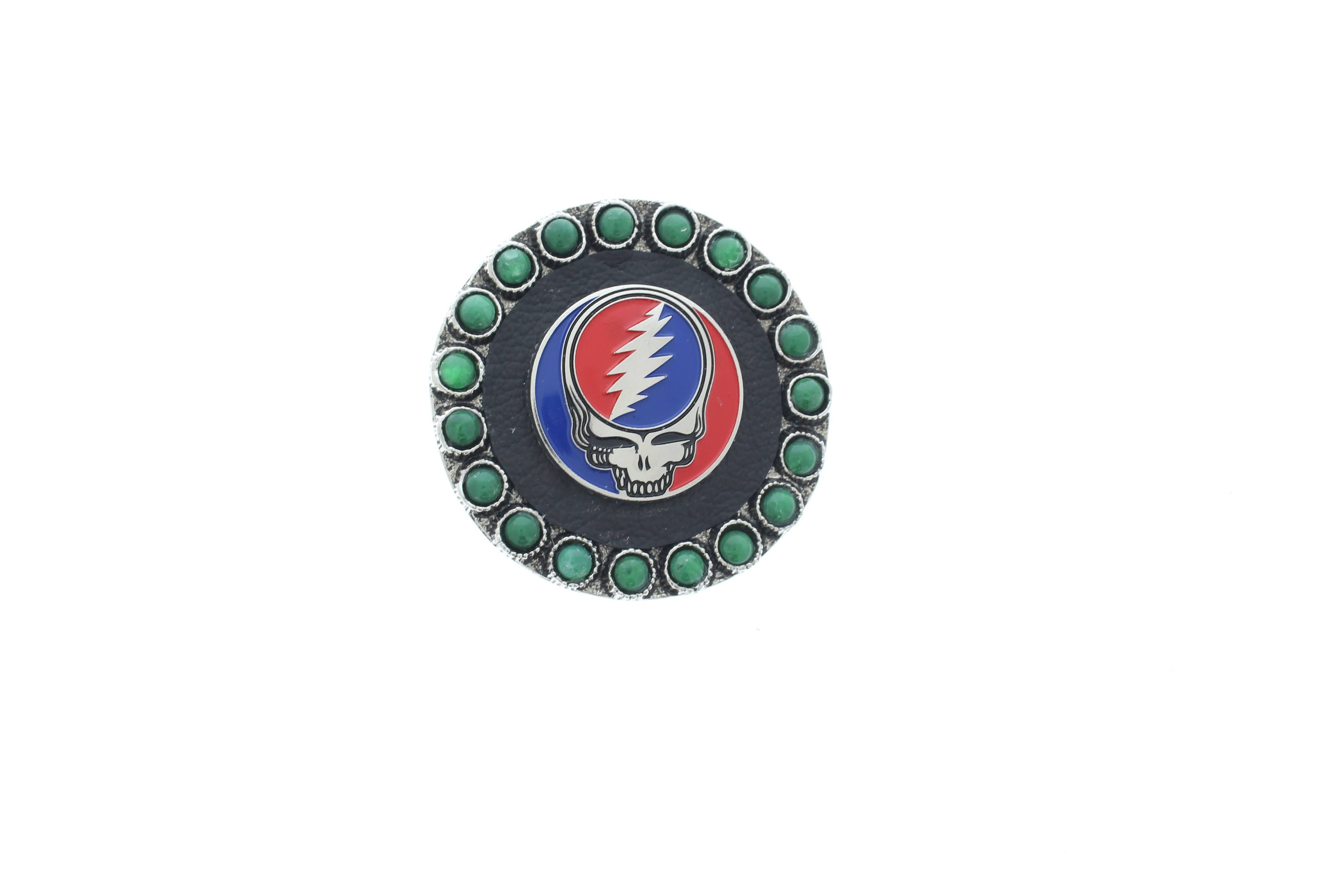 Deadhead Halo, Antique Silver Buckle, Made in USA, 70.6mm - The Elevated Hippie