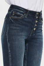 High Rise Button Down Cuffed Skinny Jeans – Sleek Fit, Soulful Edge - The Elevated Hippie