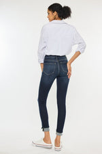 High Rise Button Down Cuffed Skinny Jeans – Sleek Fit, Soulful Edge - The Elevated Hippie