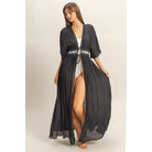 Tie-Front Lace Long Duster - The Elevated Hippie