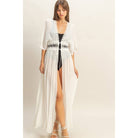 Tie-Front Lace Long Duster - The Elevated Hippie