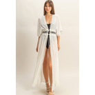 Tie-Front Lace Long Duster - The Elevated Hippie