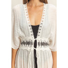 Tie-Front Lace Long Duster - The Elevated Hippie
